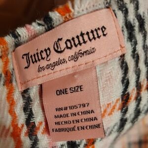 Juicy Couture Pink and Black Knit Scarf